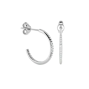 Round Lab Grown Diamond Hoop Earrings