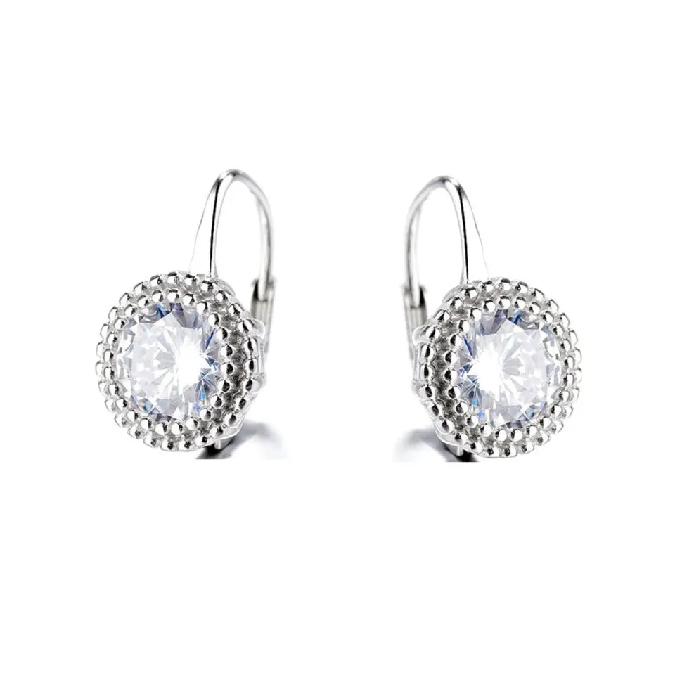 Round Leverback Earrings P144