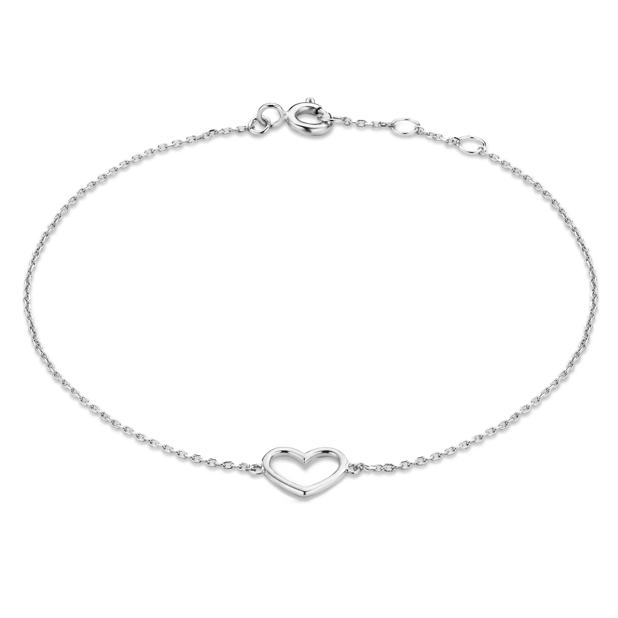 Saint Germain Amore 14 karat white gold bracelet with heart