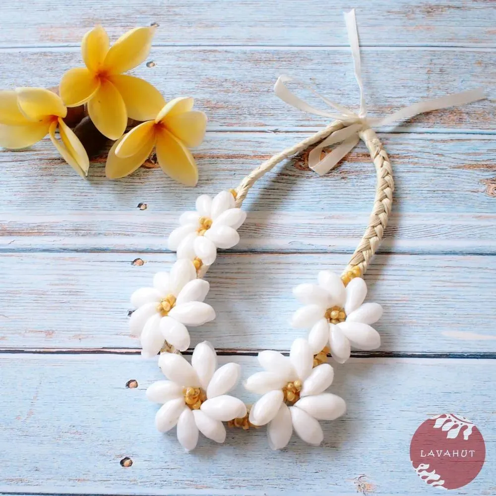 Sea Flower Yellow Hawaiian Necklace