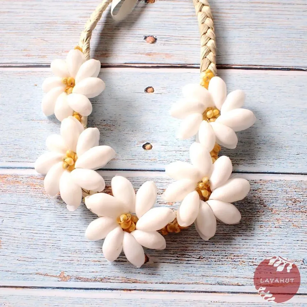 Sea Flower Yellow Hawaiian Necklace