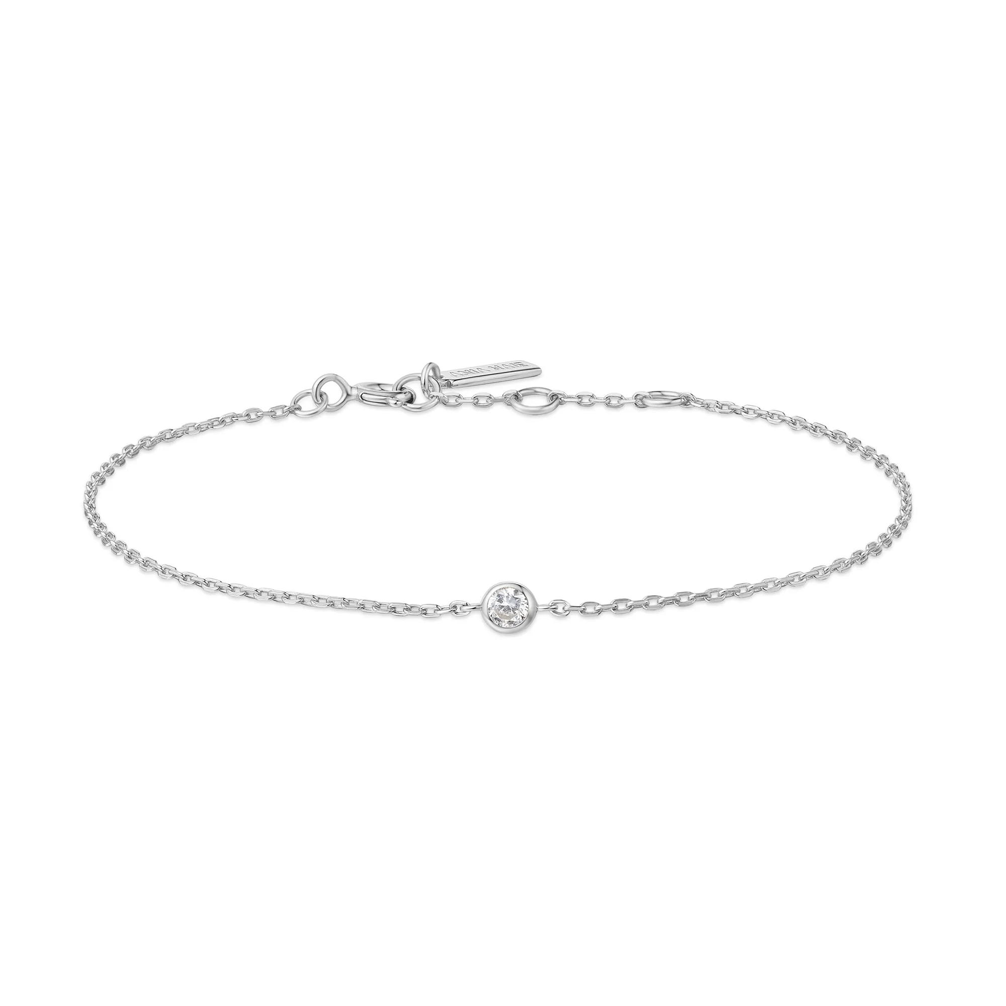 Silver Sparkle Bezel Bracelet