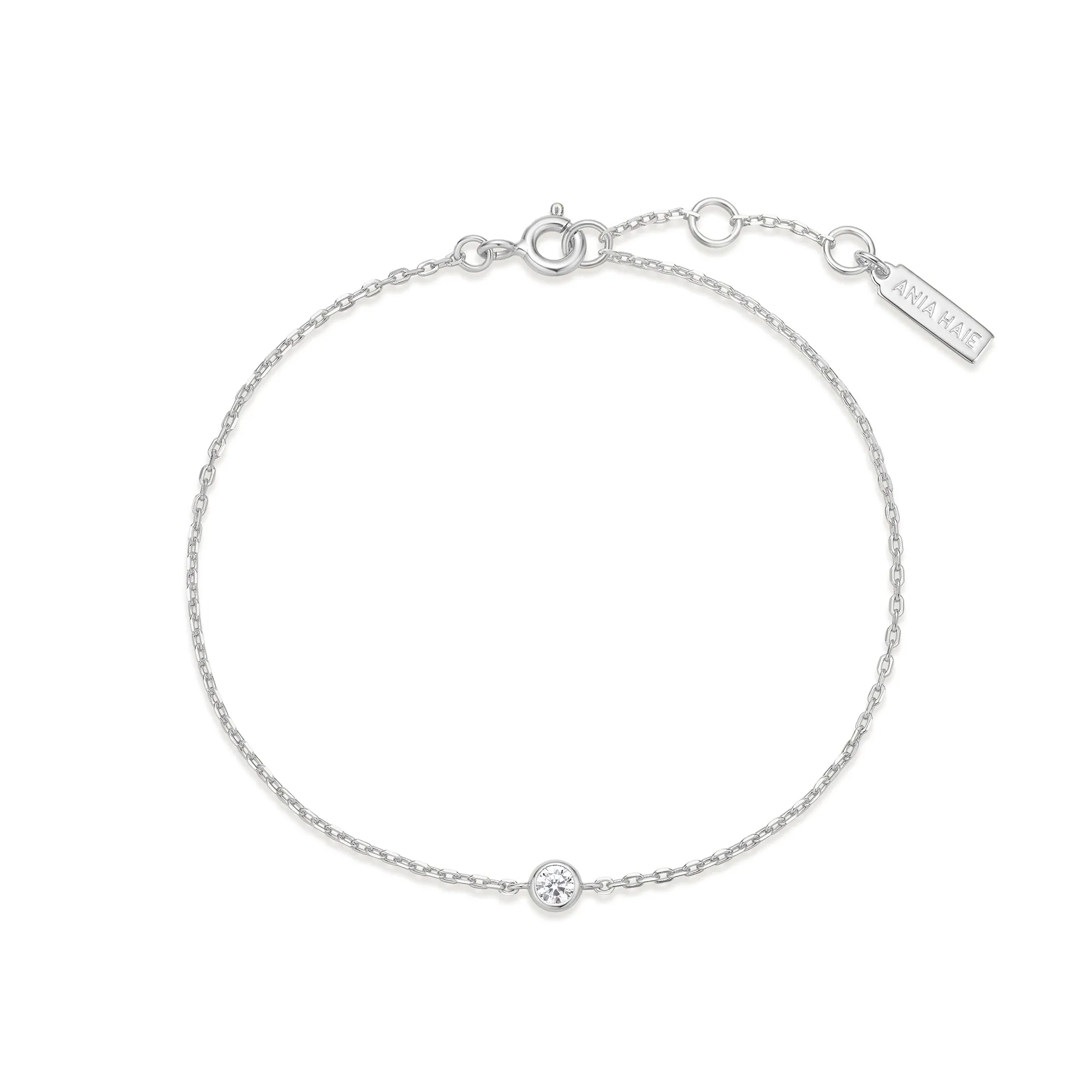 Silver Sparkle Bezel Bracelet