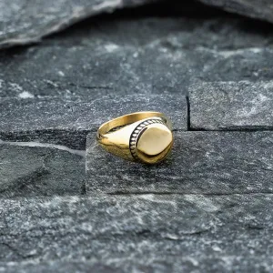 Solid Round Signet Ring (24kt Gold)