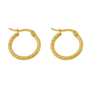 Textured Gold Hoop Earrings – Chic and Timeless Design