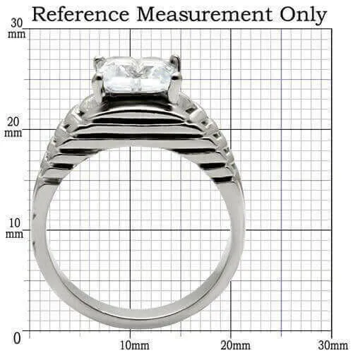 TK028 - High polished (no plating) Stainless Steel Ring with AAA Grade