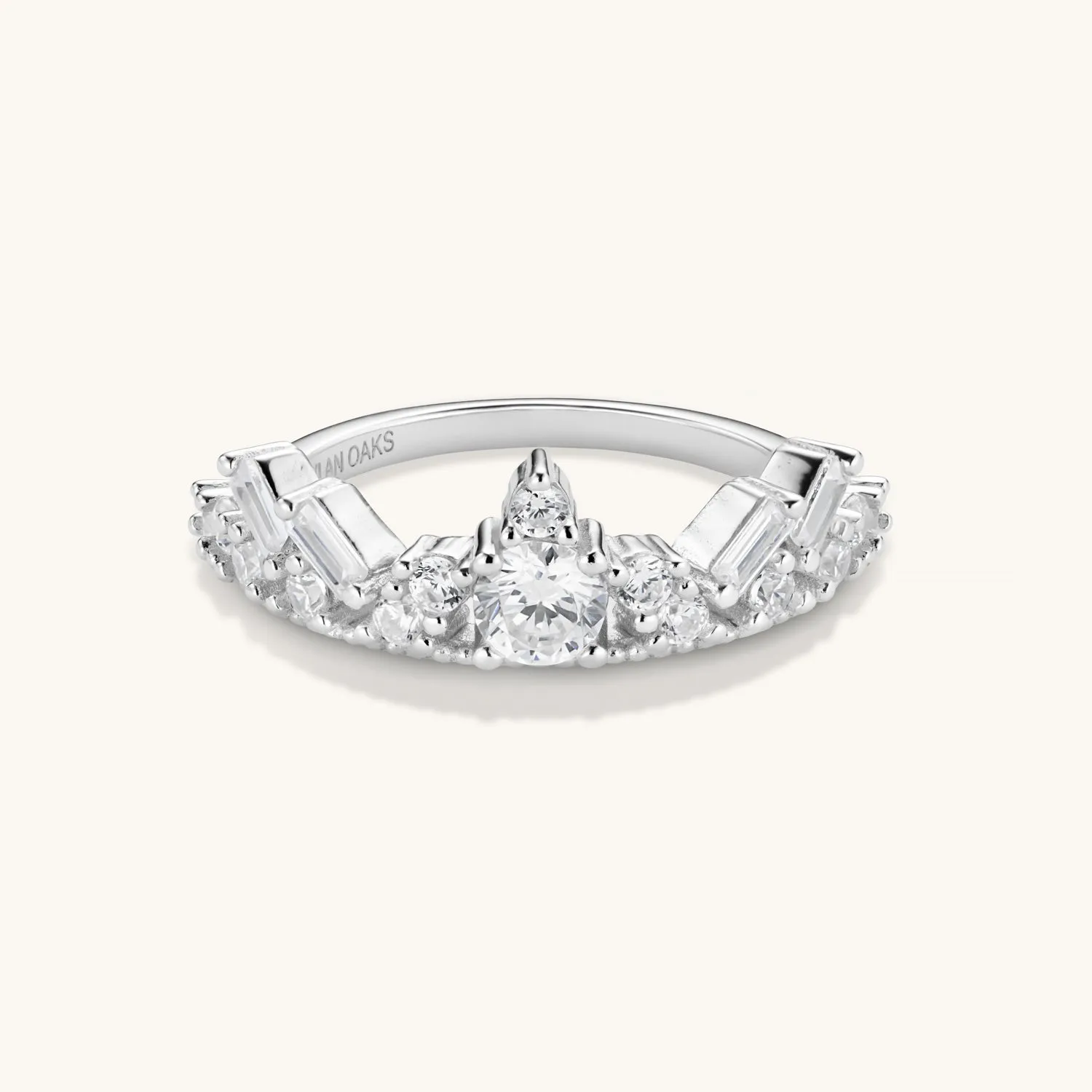 Treasure Crown Ring in Silver