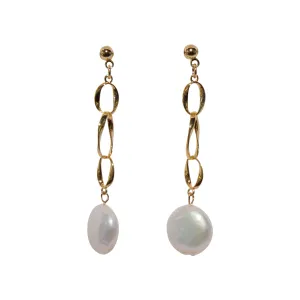 Triple Halo Baroque Pearl Earrings