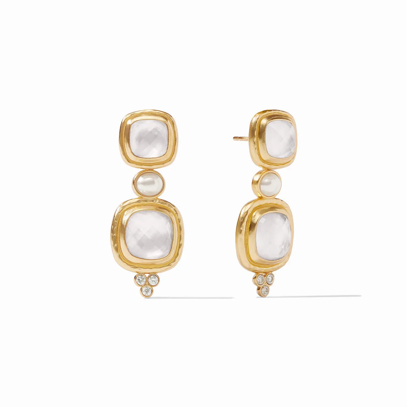 Tudor Statement Earring Clear Crystal