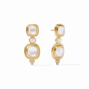 Tudor Statement Earring Clear Crystal