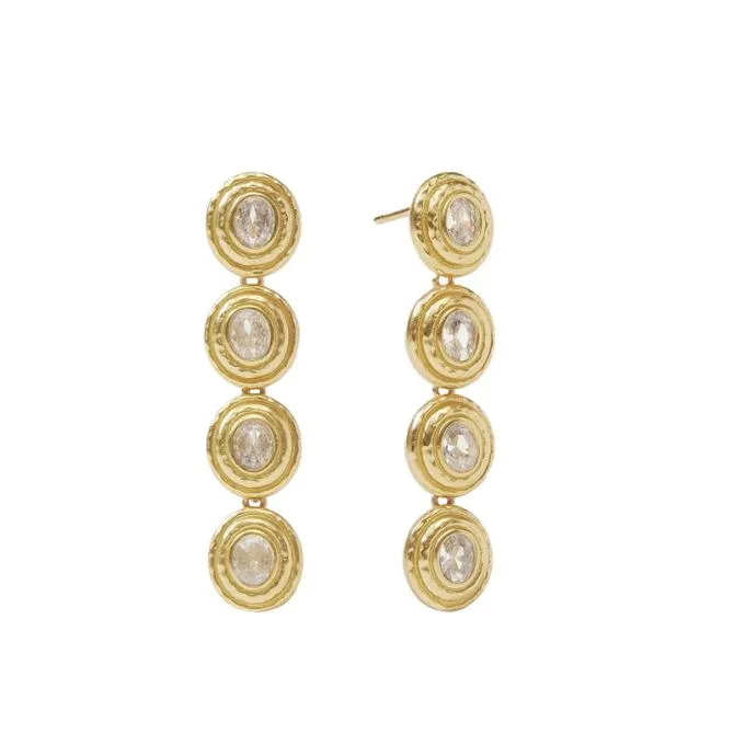 Tudor Tier Earring CZ