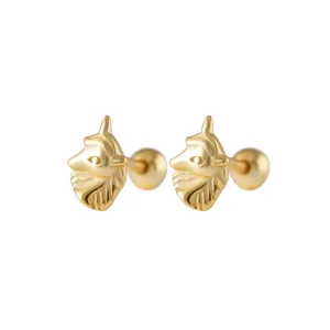 Unicorn Barbell Stud Earrings (20G)