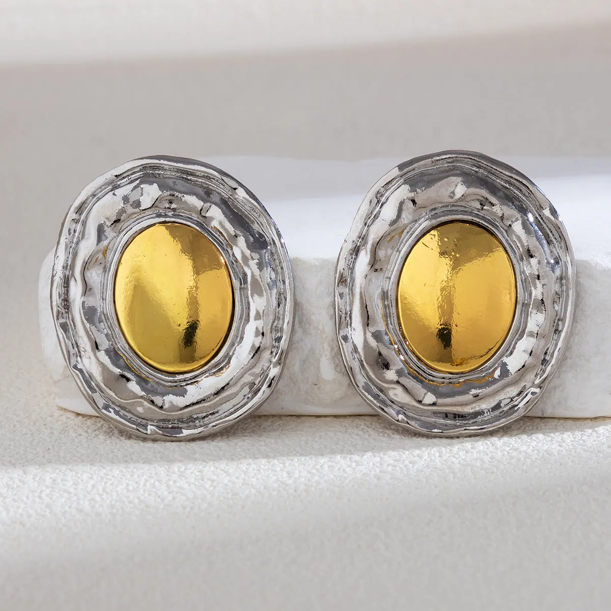 Versatile Retro Striped Stud Earrings for Women