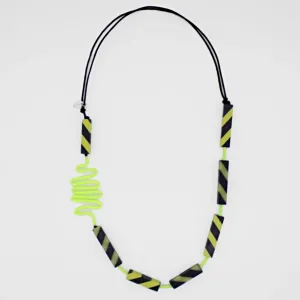 Vibrant Lime and Navy Statement Necklace