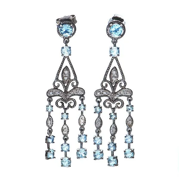 Vintage inspired Filigree Chandelier earings. #7242E-BW