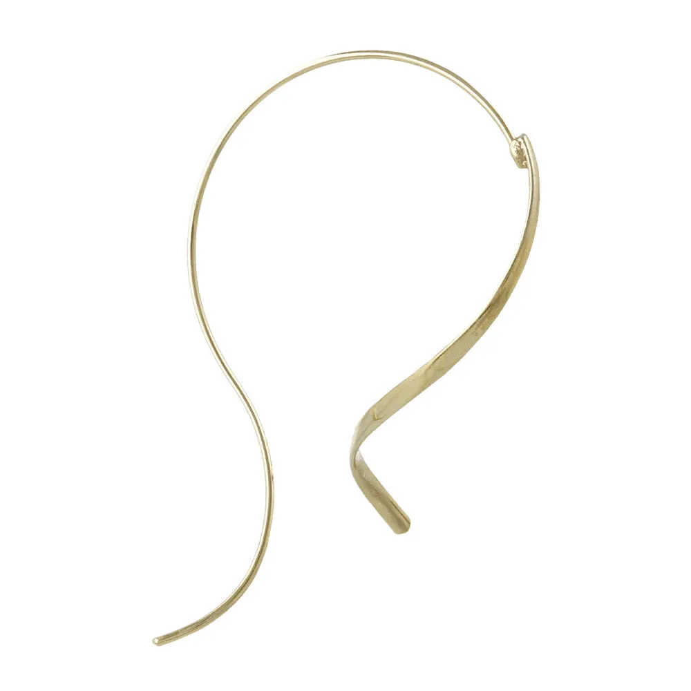 Wavy Threader Hoop Earrings