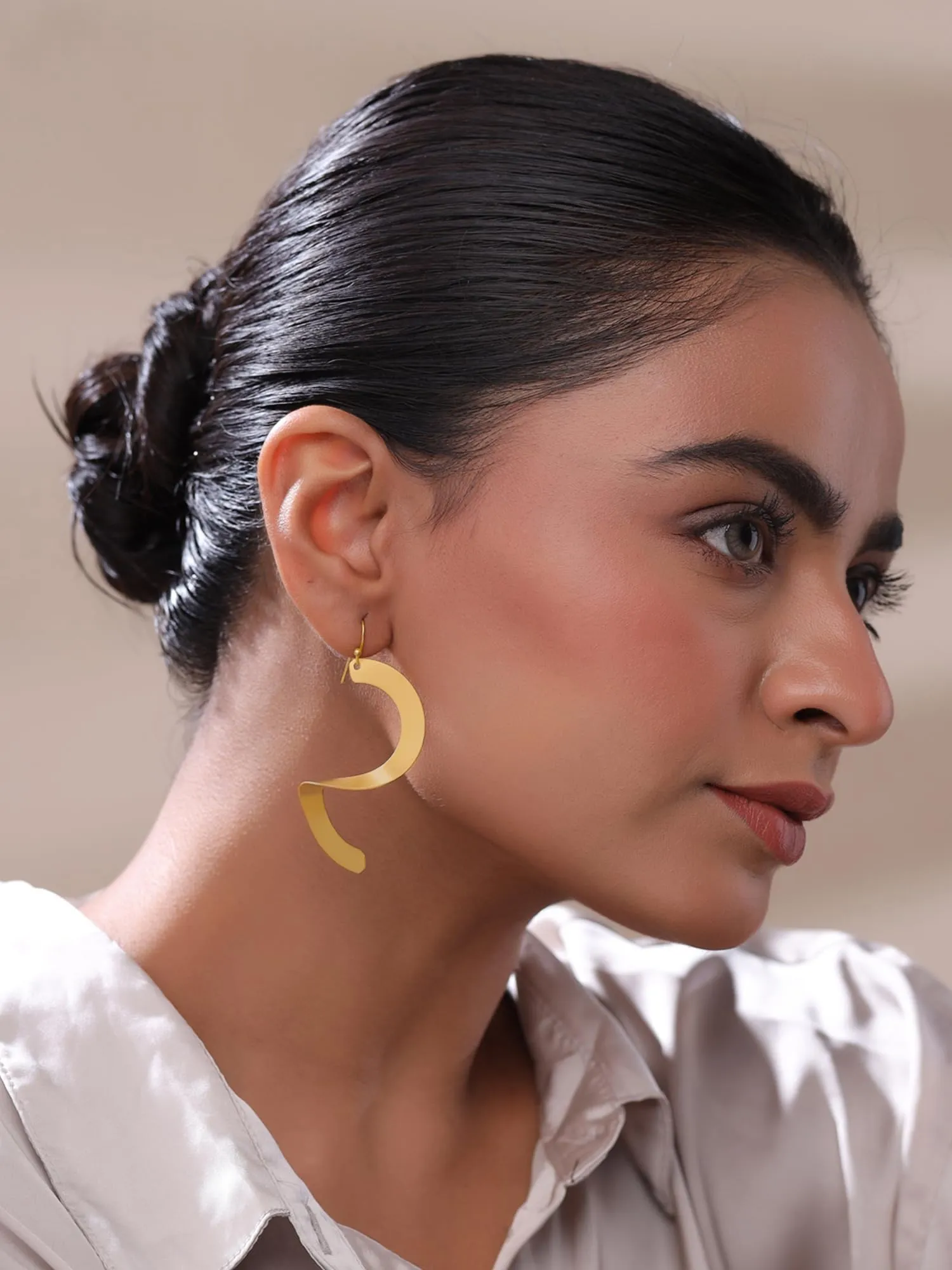 Yellow Chimes Drop Earrings For Women | Fashion Golden Women Earrings | Gold Plated Twisted Drop Earrings For Girls | Birthday Gift for Girls Anniversary Gift for Women