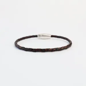 Zoe Braided Brown Leather Bracelet