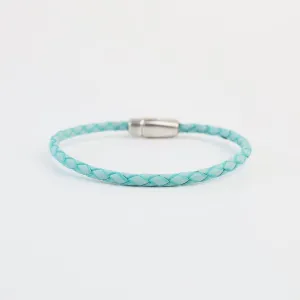 Zoe Braided Turquoise Leather Bracelet